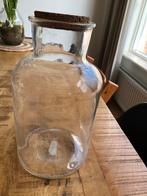 Grote Vaas / pot / fles met kurk / ecosysteem, Gebruikt, Overige kleuren, Ophalen of Verzenden, Glas