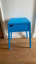 Nachtkastje blauw IKEA, Minder dan 45 cm, Metaal of Aluminium, Zo goed als nieuw, 55 tot 70 cm