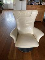 mooie relax fauteuil, 75 tot 100 cm, Minder dan 75 cm, Leer, Zo goed als nieuw