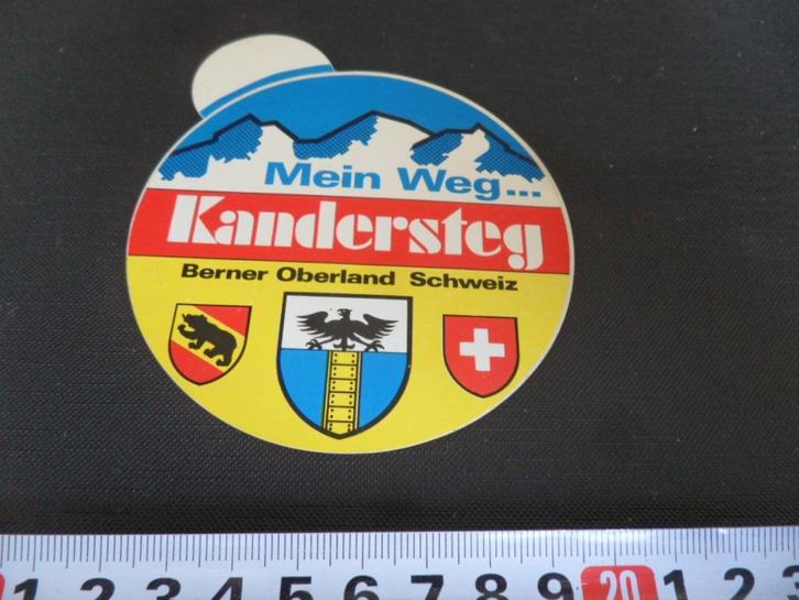 sticker mein weg... kandersteg berner oberland schweiz, Verzamelen, Stickers, Zo goed als nieuw, Bedrijf of Vereniging, Ophalen