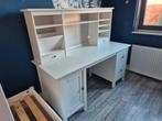 ikea hemnes wit bureau met opzetstuk, massief hout, Ophalen, Gebruikt