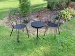 Mooi oud bistro set, Tuin en Terras, Tuinsets en Loungesets, Ophalen, Zo goed als nieuw, Overige materialen, 2 zitplaatsen