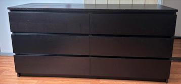 MALM Ladekast Zwartbruin IKEA - 6 Lades beschikbaar voor biedingen