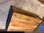 Saloentafel mangohout, 100 tot 150 cm, Ophalen of Verzenden, Zo goed als nieuw, Minder dan 50 cm