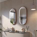 2x Ben Ovaal Spiegel 40x80 Geborsteld Koper LED, Ophalen, Minder dan 50 cm, Nieuw, Minder dan 100 cm