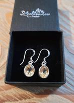 Nieuw! Zilveren oorbellen ovaal met facet citrien edelsteen, Sieraden, Tassen en Uiterlijk, Ophalen of Verzenden, Nieuw, Geel