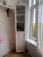 Witte Vitrinekast - Smal Model, Huis en Inrichting, Kasten | Dressoirs, Ophalen, Minder dan 50 cm, Gebruikt, Glas