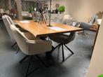 Actie! Acacia boomstamtafel met spinpoot – massief hout, Metaal, Industrieel - Landelijk - Modern - Boomstam tafel, Rechthoekig
