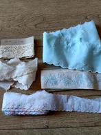 Vintage kant, deels broderie, diverse soorten, Ophalen of Verzenden, Zo goed als nieuw, Kant