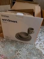 Serviesset 16 delig taupe NIEUW, Ophalen of Verzenden, Zo goed als nieuw