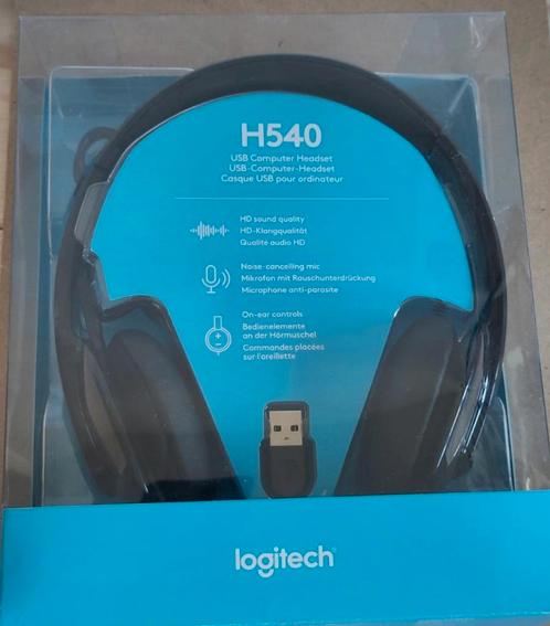 Logitech H540 USB Headset Met high-defenition geluid, Audio, Tv en Foto, Koptelefoons, Nieuw, Op oor (supra aural), Overige merken