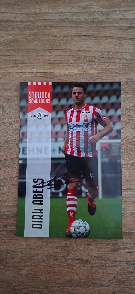 Spelerskaart met handtekening; Dirk Abels # Sparta PSV, Verzamelen, Verzenden, Nieuw, Sparta, Spelerskaart
