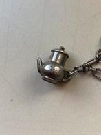 Zilveren bedel hanger kan pot koffie thee met edelweiss, Overige merken, Ophalen of Verzenden, Zo goed als nieuw, 4 bedels of meer