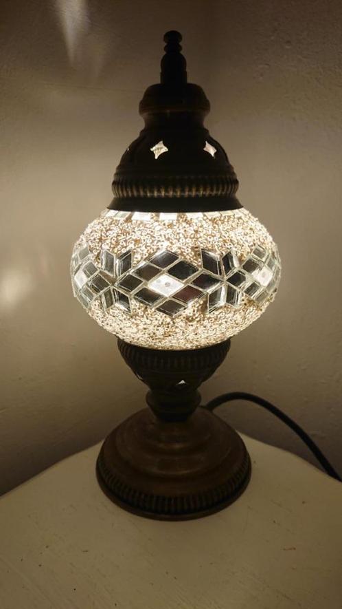Oosterse Turkse Marokkaanse lamp tafellamp glasmozaiek, Huis en Inrichting, Lampen | Tafellampen, Nieuw, Minder dan 50 cm, Glas