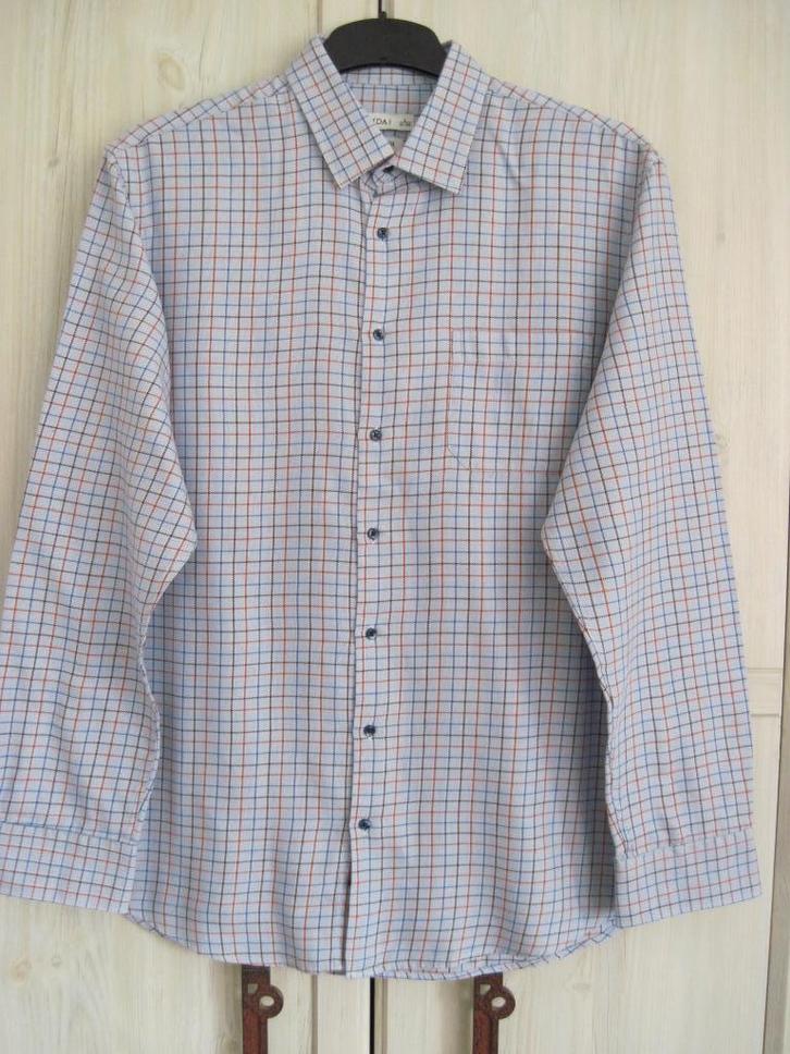 Overhemd Mt L 41/ 42, Kleding | Heren, Overhemden, Gedragen, Halswijdte 41/42 (L), Blauw, Ophalen of Verzenden