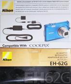 NIKON EH-62G EH-62-G Adapter COOLPIX S-serie 4.2V 1.5A 6.3W, Nieuw, Ophalen of Verzenden