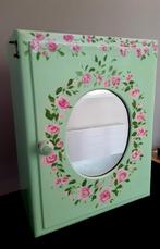 Brocant Frans hangkastje met spiegel, Huis en Inrichting, Kasten | Wandmeubels, Ophalen, Gebruikt, Minder dan 150 cm, Minder dan 100 cm