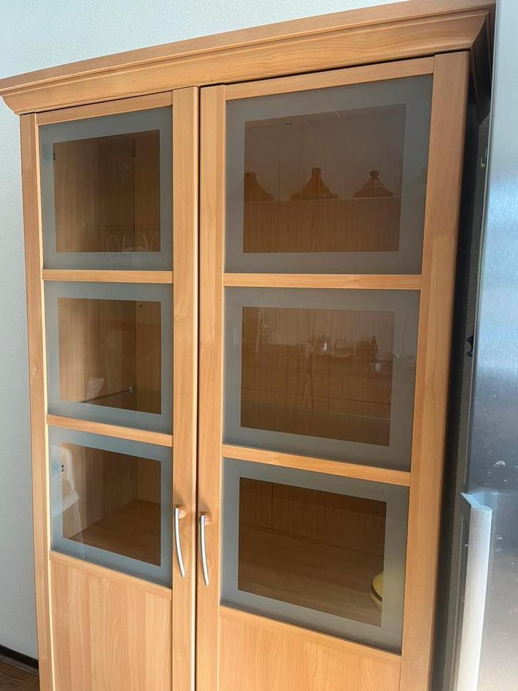 Vitrinekast en tv/opbergkast, Huis en Inrichting, Kasten | Vitrinekasten, Zo goed als nieuw, 200 cm of meer, 25 tot 50 cm, Ophalen