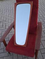 Vintage Deens teakhouten spiegel, Huis en Inrichting, Woonaccessoires | Spiegels, Ophalen, Minder dan 50 cm, Gebruikt, Minder dan 100 cm