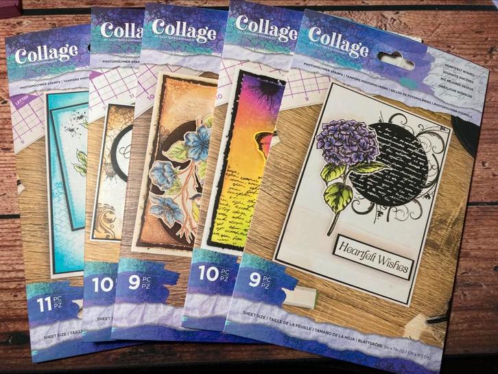 Set Collage stempels, Hobby en Vrije tijd, Stempelen, Zo goed als nieuw, Clearstamp, Ophalen