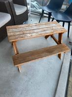 Kinder picknick tafel met zit kussens, Tuin en Terras, Ophalen, Gebruikt, Rechthoekig, Hout