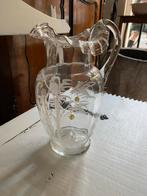 Antieke glazen kan met decoratie, Ophalen of Verzenden