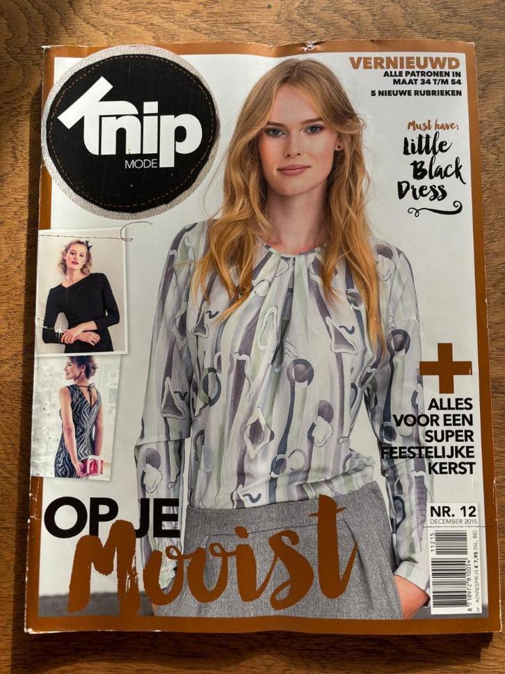 Knip Mode december 2015 op je mooist, Hobby en Vrije tijd, Kledingpatronen, Gebruikt, Overige typen, Vrouw, Knipmode, Ophalen of Verzenden