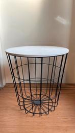 Bijzettafel mand vorm, Huis en Inrichting, Tafels | Bijzettafels, Minder dan 45 cm, Minder dan 55 cm, Gebruikt, Rond