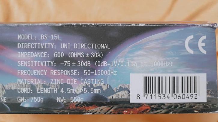 CODA BS-15L Dynamic Lowx professionele microfoon, Muziek en Instrumenten, Microfoons, Zo goed als nieuw, Zangmicrofoon, Ophalen of Verzenden