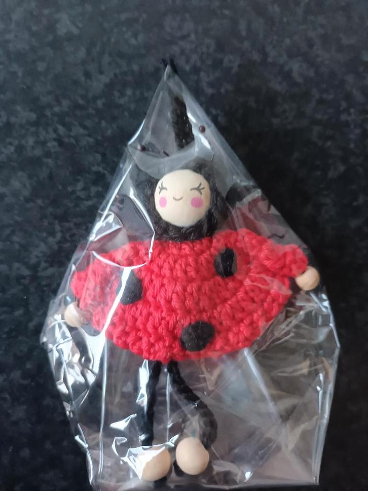 Nieuw gehaakte (sleutel) hanger lieveheerstbeestje, Diversen, Pasen, Nieuw, Ophalen of Verzenden