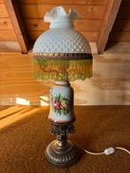 Antieke Tafellamp met Hobnail Kap, Ophalen, Gebruikt, Glas, Minder dan 100 cm