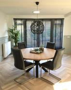 Eikenhouten Ronde tafel eettafel Ook facet GRATIS levering!!, Ophalen of Verzenden, Nieuw, Rond, Eikenhout