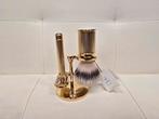 Mühle scheerset / goud / silvertip dassenhaar / safety razor, Ophalen of Verzenden, Nieuw, Verzorging