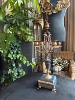 Antiek kandelaar marmer voet brocante, Antiek en Kunst, Ophalen of Verzenden
