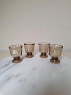 4 Vintage Luminarc Smoke Eierdopjes 70's rookglas, Ophalen of Verzenden