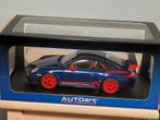Porsche 997 GT3 RS 3.8 Autoart Blue with red stripes Nieuwst, Hobby en Vrije tijd, Modelauto's | 1:18, Ophalen of Verzenden, Zo goed als nieuw