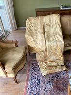 Vintage fluwelen goud geel gordijnen 5 stuks grote maten, Ophalen, Gebruikt, 200 cm of meer, 100 tot 150 cm