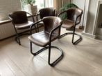 Eetkamer stoelen, Ophalen, Gebruikt, Bruin, Leer