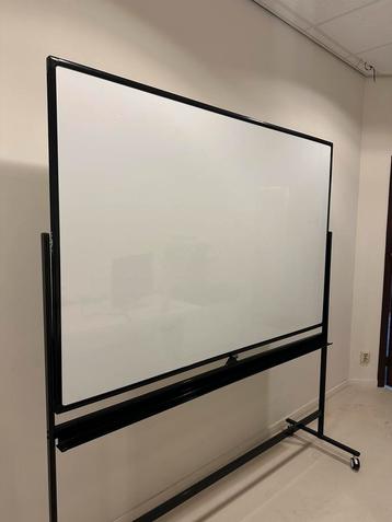 Whiteboard op standaard - 208 cm - verrijdbaar & kantelbaar beschikbaar voor biedingen