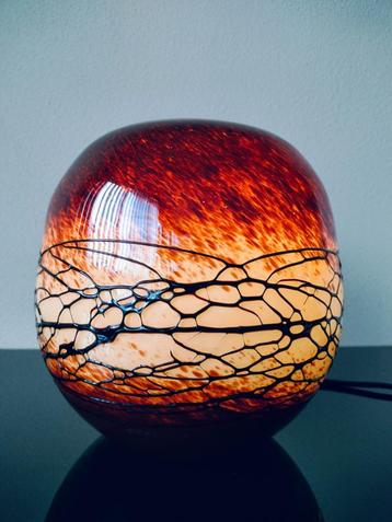 Murano Tafellamp Amber Caramel Glasdraad 1980 beschikbaar voor biedingen