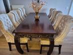 Mooie grote massief houten eettafel, Ophalen, Teakhout, 50 tot 100 cm, Zo goed als nieuw