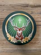 Reclamebord Jägermeister rond 40x40cm aluminium, Verzamelen, Merken en Reclamevoorwerpen, Ophalen of Verzenden, Nieuw, Reclamebord