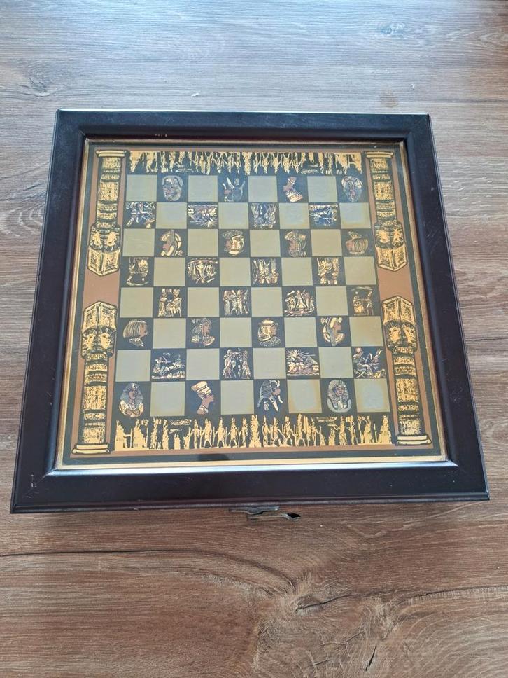 Vintage Egyptisch Schaakbord, Antiek en Kunst, Antiek | Overige Antiek, Ophalen of Verzenden