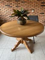 Eiken ronde tafel D 120cm, Gebruikt, Ophalen of Verzenden, Vier personen, 100 tot 150 cm