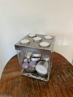 Theelichtjes accubak van glas, Ophalen, Overige materialen, Minder dan 25 cm