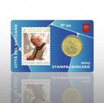 Coincards 44-45-46-47 met Postzegel Vaticaan 2023, Ophalen of Verzenden, Vaticaanstad, 50 cent, Setje