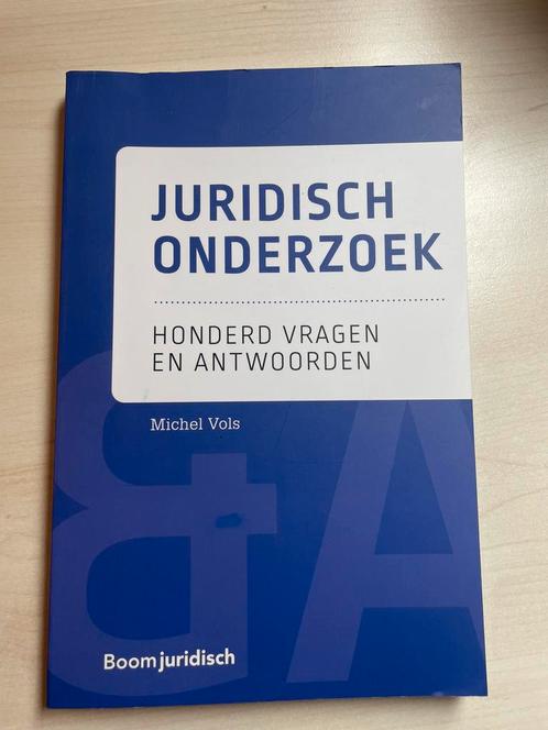 Michel Vols - Juridisch onderzoek, Boeken, Studieboeken en Cursussen, Zo goed als nieuw, WO, Ophalen of Verzenden