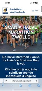 Gezocht: startbewijs halve marathon Zwolle, Tickets en Kaartjes