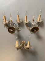 Brocante muurlampen, Huis en Inrichting, Lampen | Wandlampen, Ophalen, Glas