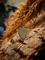 Zilveren Dames Zegelring, 18 tot 19, Ophalen of Verzenden, Zo goed als nieuw, Dame